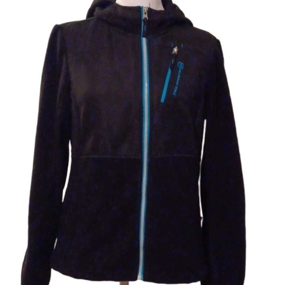 -- Free Country Black Jacket with Teal Highlights Women's Size Small